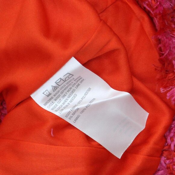 NWT G By Giuliana Womens Houndstooth Textured Blazer Jacket 664020 2 Red / Pink - Picture 5 of 5